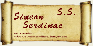 Simeon Serdinac vizit kartica